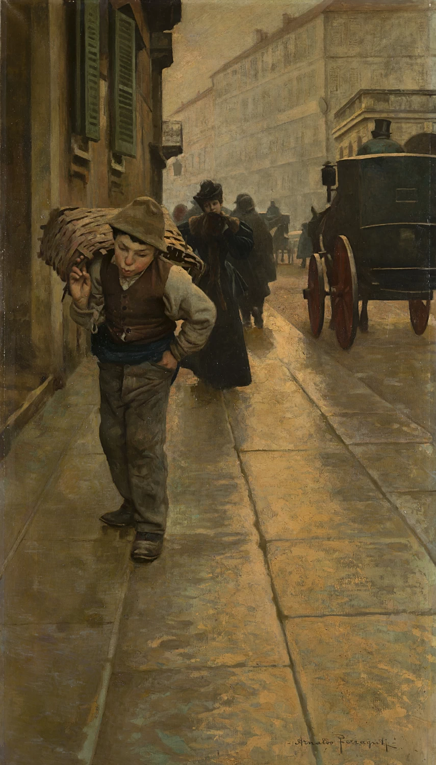 Via Milano con piccolo carbonaio